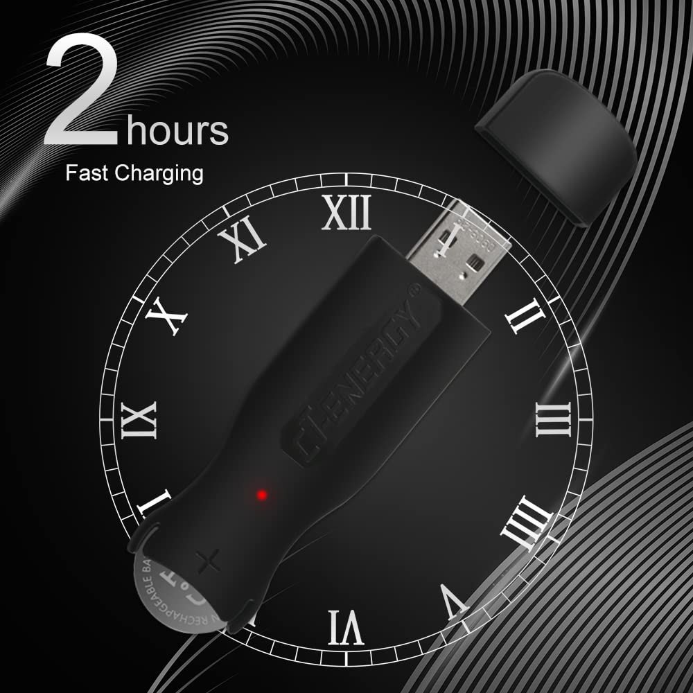 Button Coin Cell Battery Charger 2032 2016 2025 1632 1025 1220 1254 1620 USB Charge Rechargeable Lithium Ion Round Button Batteries 3.7V (Battery Not Include)