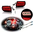 GTINTHEBOX 3D Optic Red LED Rear Bumper Reflectors Brake Tail Light Lamps Kit For TOYOTA Land Cruiser PRADO FJ150 2010 2011 2012 2013 2014 2015 2016 2017 2018