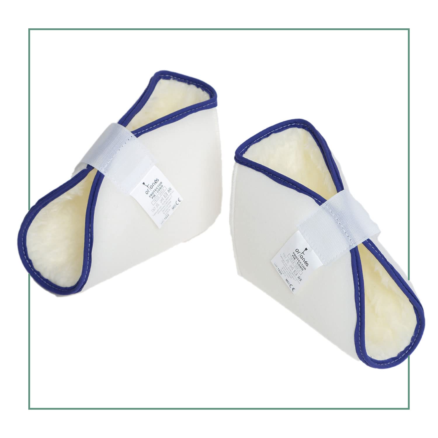 Ortones – Heel Protectors for Bedsores – Pair of Cushions for Heel, Foot or Elbow for the Prevention of Pressure Sores and Ulcers – Daily Use in Bed or Wheelchair – One Size, White