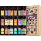 Natrogix Nirvana Essential Oils - Top 18 Essential Oil Set 100% Pure Therapeutic Grade 18/10ml Incl. Lavender, Moroccan Rosemary, Tea Tree, Eucalyptus, Lemongrass and 13 More w/ Free E-Book
