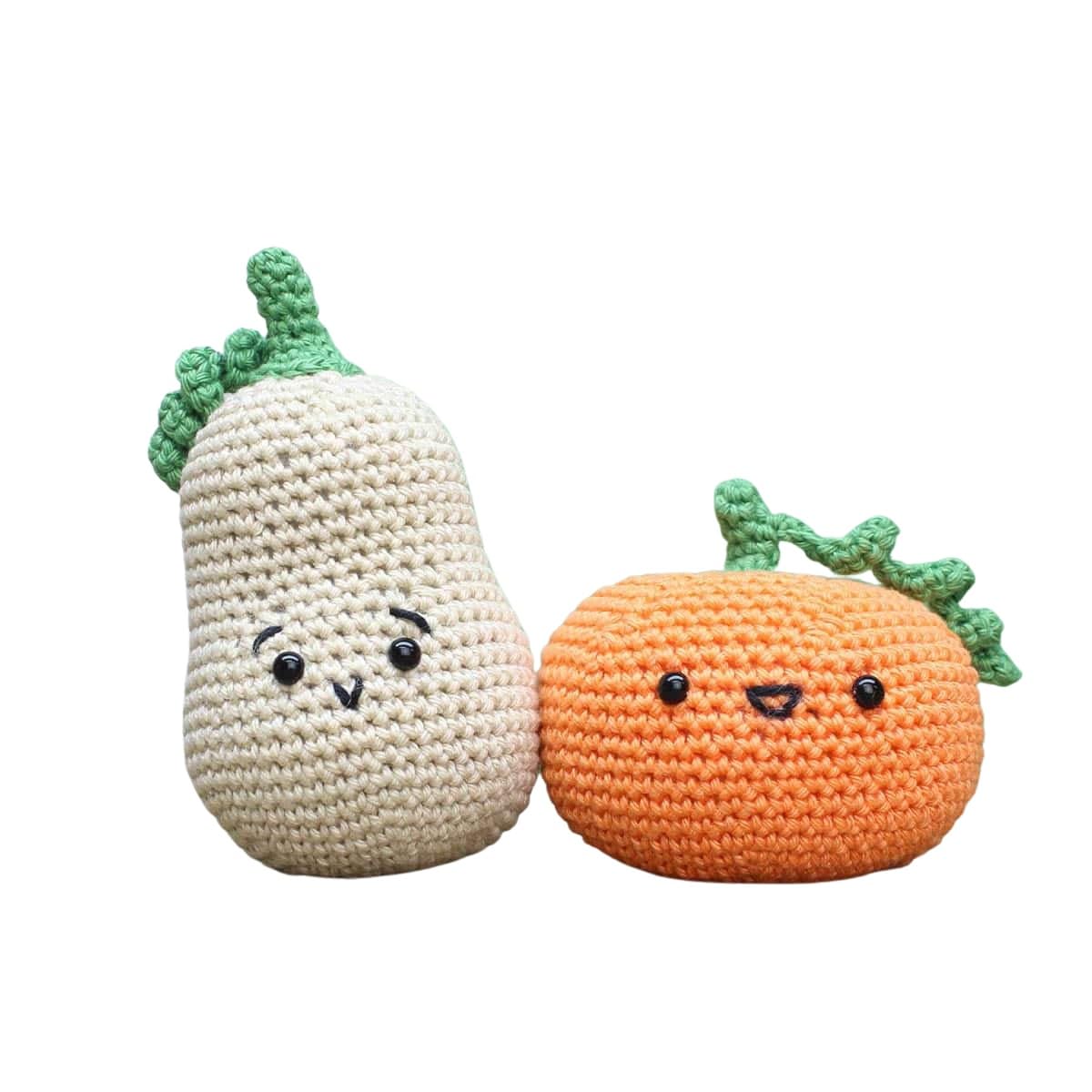 Hardicraft DIY Crochet Kit with Instructions and Material for 2 Pumpkins, Approx. 12 cm and 7.5 cm