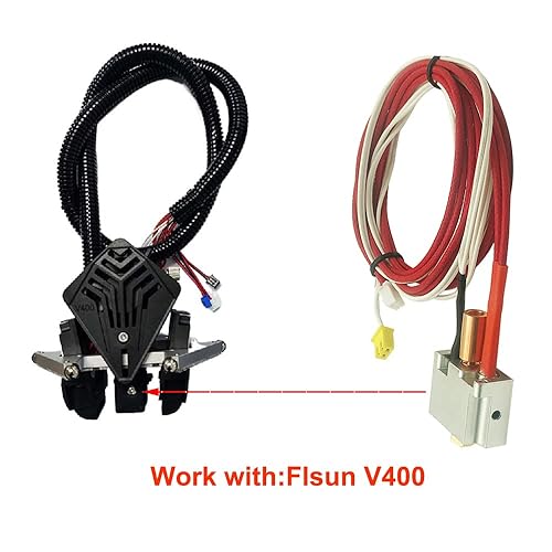 HzdaDeve Pour Flsun SR/QQ - S Delta En Acier Inoxydable Hot End Kit Extrudeuse Kit Tête D'impression Tête D'impression Hot Block Cartouche De Chauffage Tube Thermistance Durcie