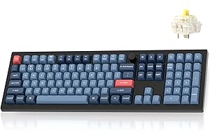 Keychron V6 Max Wireless Custom Mechanical Keyboard, 2.4 GHz Bluetooth QMK Full-Size Layout RGB with Hot-swappable Gateron Banana Switch Compatible with Mac Windows Linux