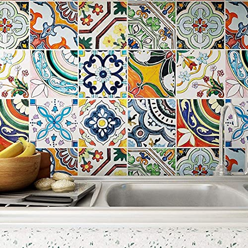 Easy Apply Just Peel&Stick Vinyl Tile Stickers, Kitchen Backsplash Decor, 6x6"/PC 12 PC/Pack