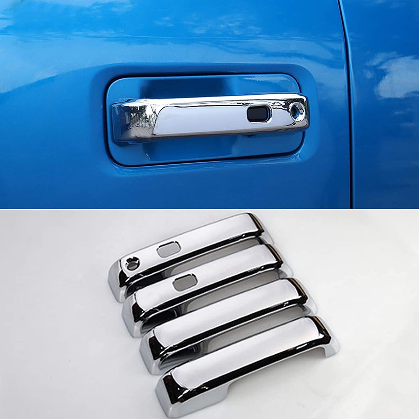 Photo 1 of Keptrim for F-150 ABS Chrome Door Handles Cover Trim for Ford F150 2015 2016 2017 2018 2019, W/O Smart Keyhole (4pcs)