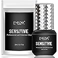 EMEDA Sensitive Eyelash Extension Glue 0.17fl.oz/5ml/1 Sec Drying Time/Retention – 5-7 Weeks/Black Adhesive/Professional Hypoallergenic Formaldehyde-Free Lash Extension Glue Supplies
