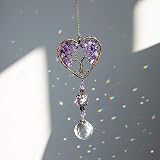 H&D HYALINE & DORA Sun Catcher Purple Crystal Tree of Life Rainbow Maker view 4
