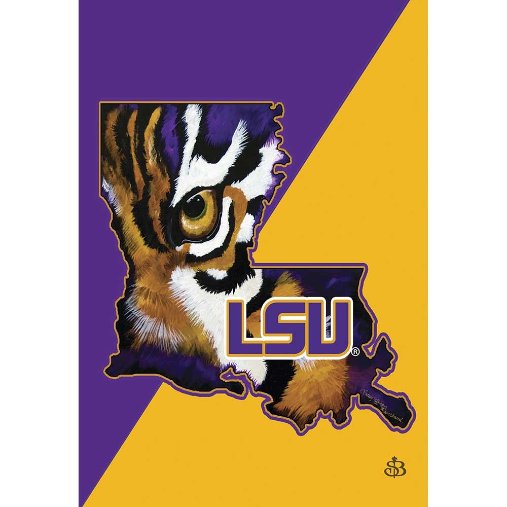 Amazon.com : LSU Louisiana State Tigers Purple and Gold Tone 18 x 13 ...