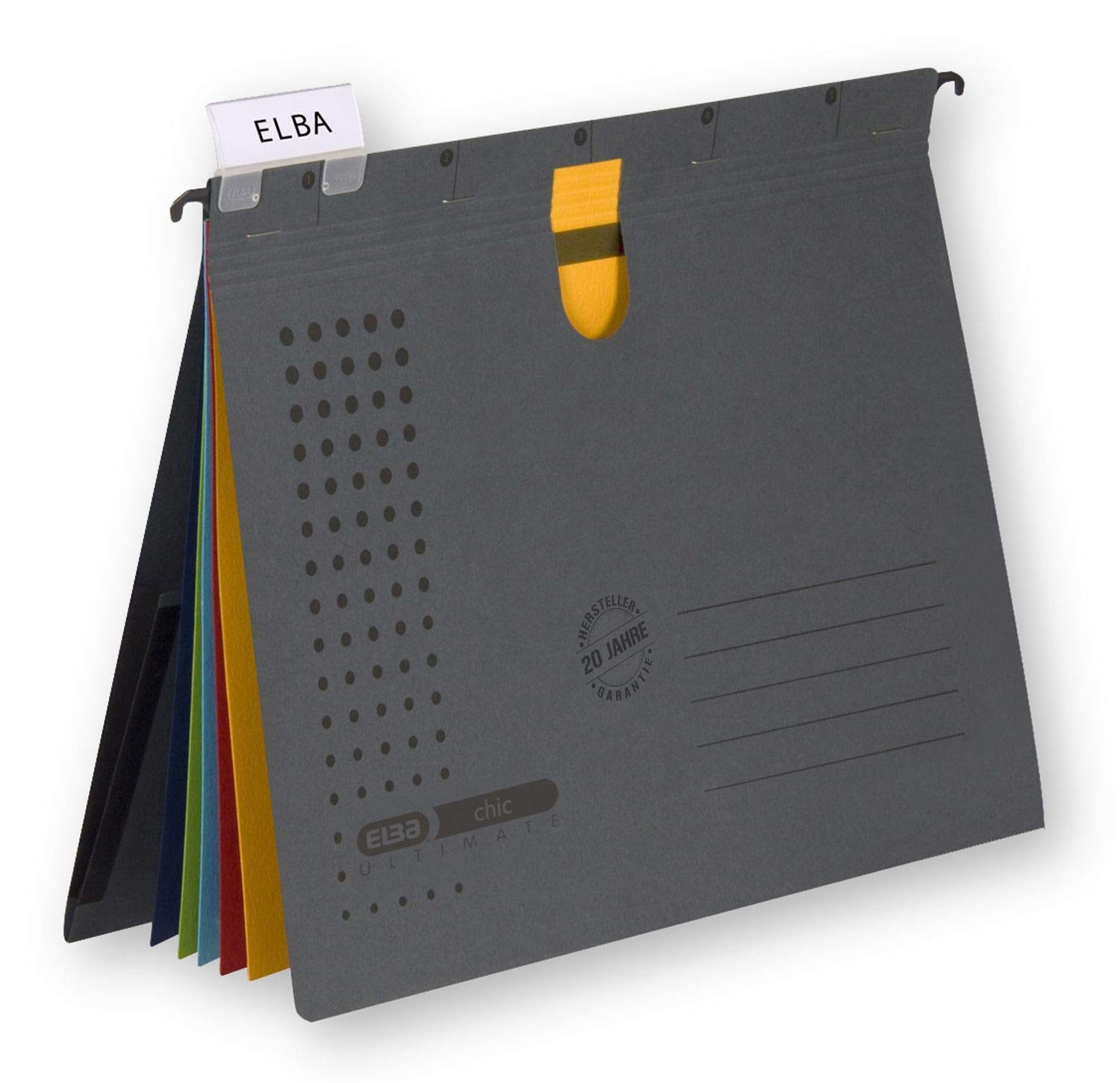 Elba 100333017 organization stapler chic Ultimate ( 3 slip sheets and 5 commercial stitches ) with Stretches ashes in the back cover , 3-pack , anthracite