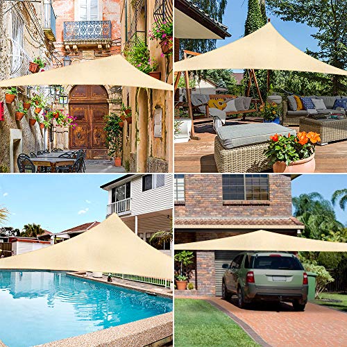 WOKKOL Sonnensegel, Sonnensegel Garten, Sonnenschutz Balkon, Überlegene Reißfestigkeit, 90% UV-beständig, Atmungsaktiv… – Bild 8