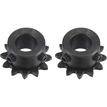 Uxcell #40 Chain Sprocket - 15 Tooth, 7/8" Bore, Carbon Steel With Keyway & Set Screws