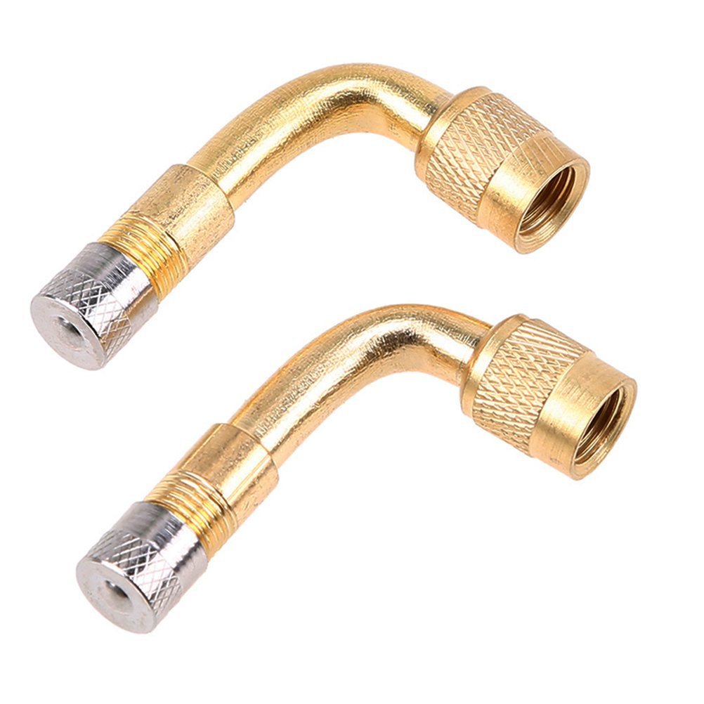 WINOMO Brass Air Tyre Valve 90 Degree Schrader Valve Stem with