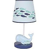 Lambs & Ivy Oceania Blue Ocean/Sea/Nautical Nursery Lamp with Shade & Bulb