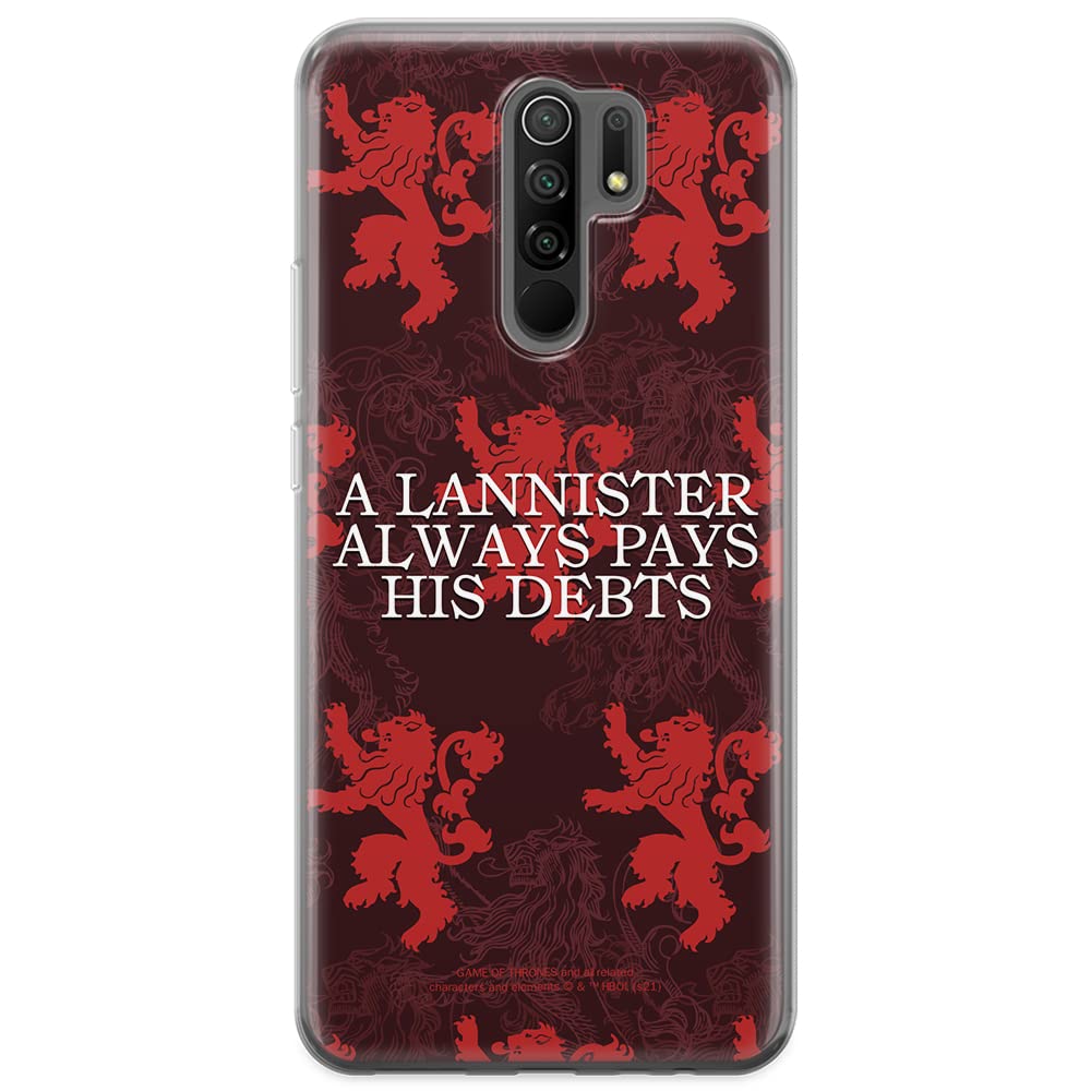ERT GROUP mobile phone case for Xiaomi REDMI 9 original and officially Licensed Game of Thrones pattern 018 optimally adapted to the shape of the mobile phone, case made of TPU