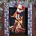 Valery Madelyn 21 Inch Greedy Dog Christmas Stocking, Cute Plush Personalized Fireplace Hanging Stockings for Holiday Party Christmas Decorations and Xmas Gifts