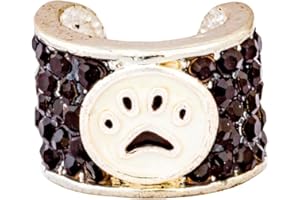 charMED Custom Stethoscope Charm - Pawprint- Gifts for Nurses, Doctors, Veterinarians, Technicians, Surgeons & Healthcare Professionals - Metal Silver 0.5" Ring Charm