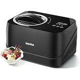 Inoviva Ice Cream Maker Automatic 1.7 Pt, No Pre-Freezing,Built-In Compressor, Digital Display &amp; Timer,3 Presets, Makes ice cream, Gelato, Perfect for home &amp; party, IM001