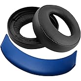 Geekria Earpad and Headband Set, Compatible with Sony PlayStation Gold Wireless/S4/PS3/PSV Headphone, Repair Parts Suit (Blac