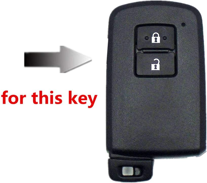 Happyit Silicone Car Key Case Cover for Toyota Auris Camry RAV4 Avalon Yaris Verso 2012-2018 2 Button Keyless Shell Holder - Image 3