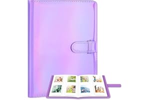 Ablus 128 Pockets Mini Photo Album for Fujifilm Instax Mini Camera, Polaroid Snap, Z2300, SocialMatic Instant Cameras & Zip Instant Printer (128 Pockets, Nebula Purple)