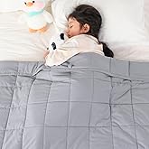 Topblan 3 lb Weighted Blanket, 36" x 48" Heavy Blanket, Soft and Breathable, Glass Bead Filling for Calming Machine Washable, Grey