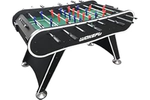 WAKEFA Soccer Foosball Table Adult Size: 55" Competition Size Football Table for Adults Kids Family Playing in Home Bar Game Room Arcades, Classic Soccer Table Game w/ 2 Cup Holders