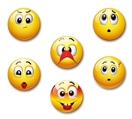Smiley hacer humor - 6 imanes para nevera 5,9 cm | 06: Amazon.es ...