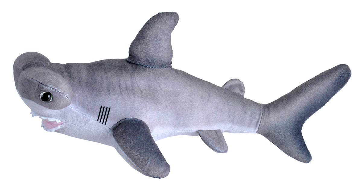 Wild Republic Soft Toy Living Ocean Mini Hammerhead Shark, Cuddly Toy, 40 cm