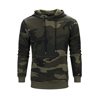 Baofull Herrenbekleidung ?Kapuzenpullover Herren Sweatshirt Hoodies Mit Kapuzen Sweatjacke Top Herbst Winter Camouflage Langa