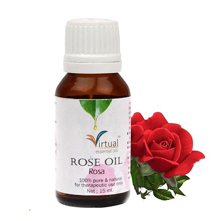 Virtual 100% Pure Essential oil Natural & Undiluted Essential Oil For Skin & Hair Care (Rose oil)