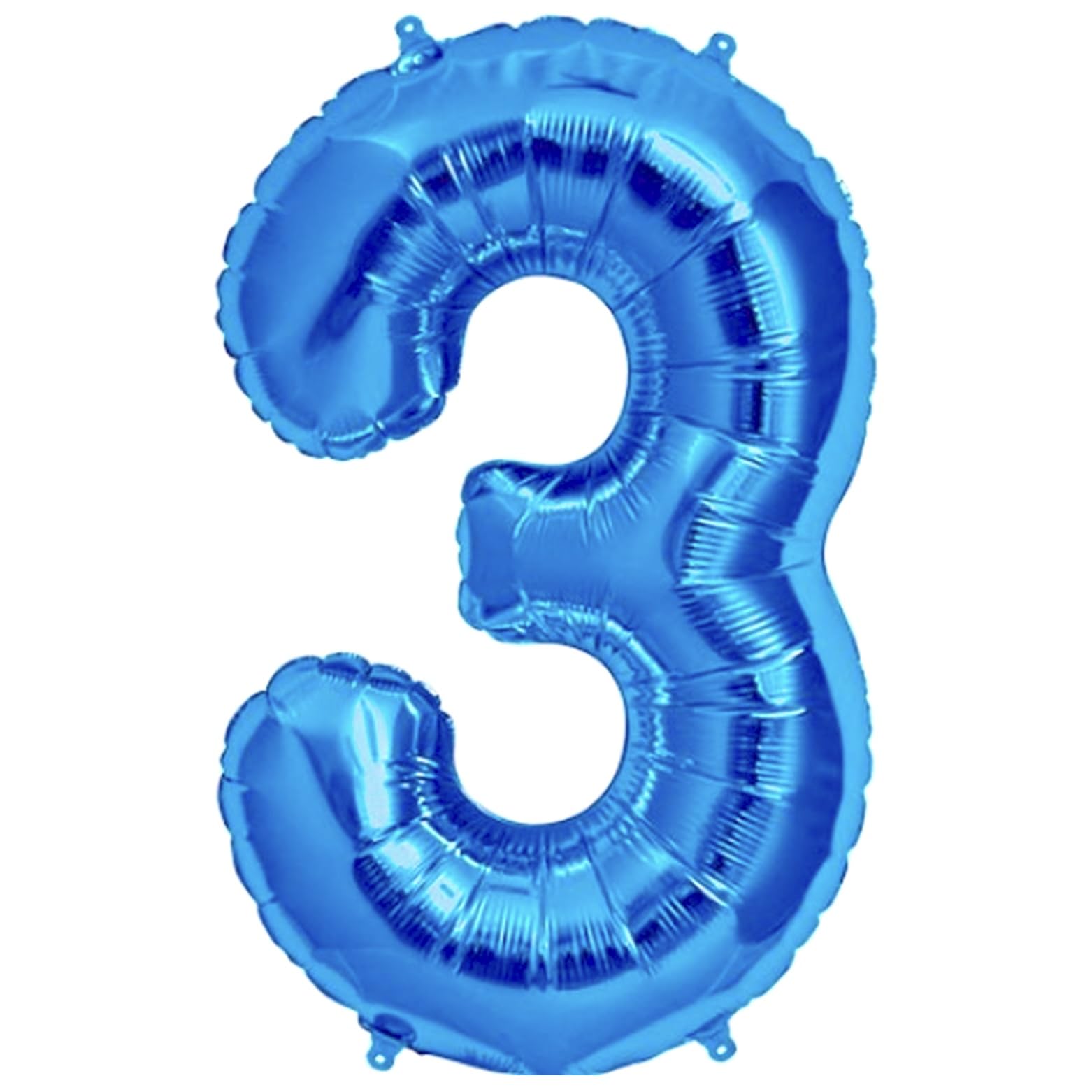 Blue Number 3 - Large Helium Foil Balloon - Birthday Party Wedding Anniversary Decoration - 101cm (2 Pack) — image 1