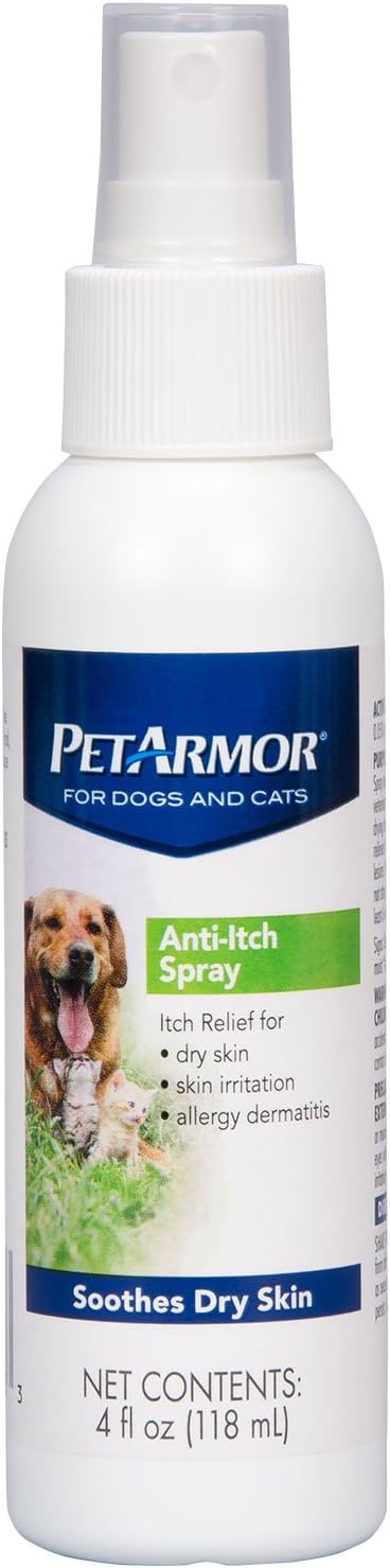 PetArmor Anti-Itch Spray for Dogs & Cats, 4 oz