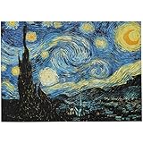 Moruska Starry Night by Vincent Van Gogh Jigsaw Puzzle 1000 Piece Puzzles for Adults