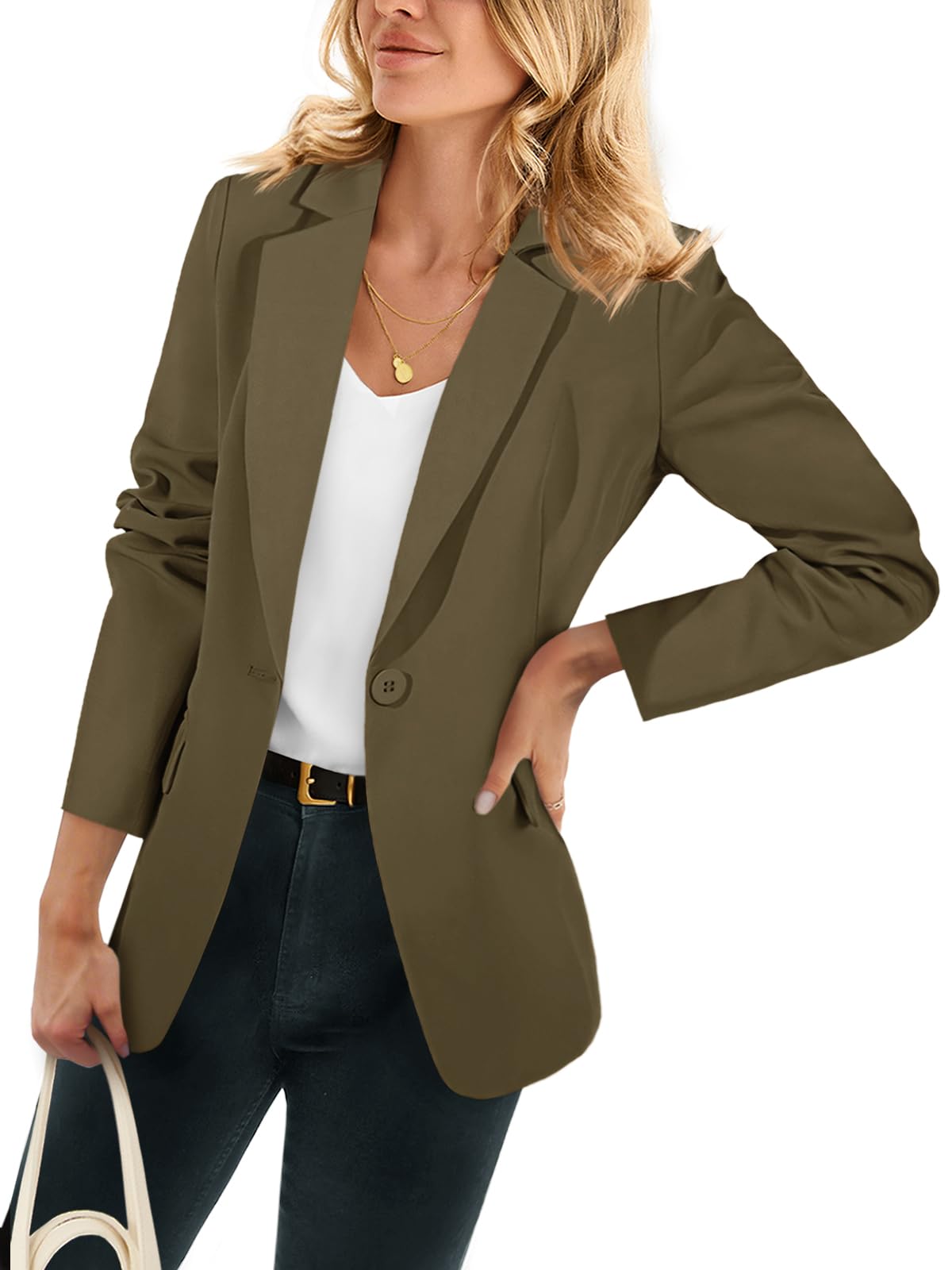 Photo 1 of ** black**
Cicy Bell Womens Casual Blazers Open Front Long Sleeve Work Office Suit Jackets Blazer Army Green