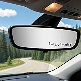 MBAIYO 10Pcs I Love You Drive Safe Mirror Sticker, I Love You Drive Safe Car Decals Rear View Mirrors Sticker Cute Car Decals for Women Rear View Mirror Safety Reminder Gift (Black and White)