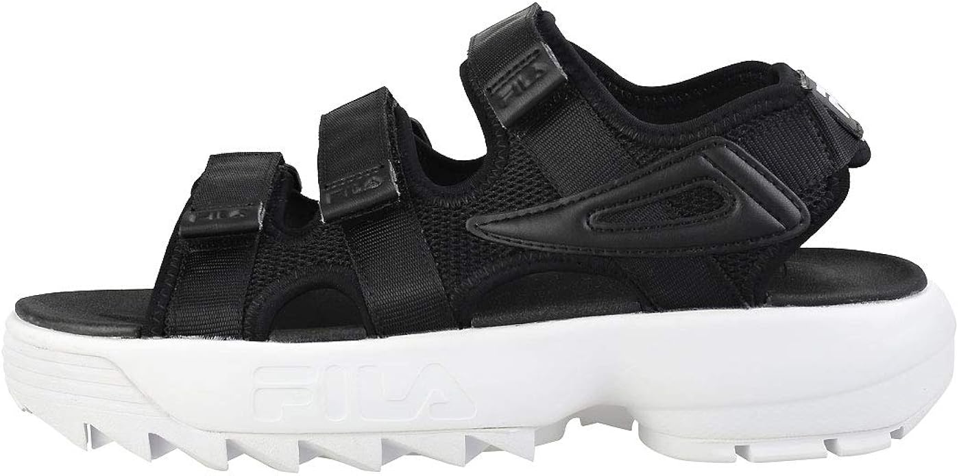 black fila disruptor sandals