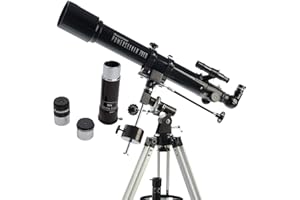 Celestron: PowerSeeker 70EQ Telescope - Manual German Equatorial Telescope for Beginners - Compact and Portable - Bonus Astronomy Software Package - 70mm Aperture