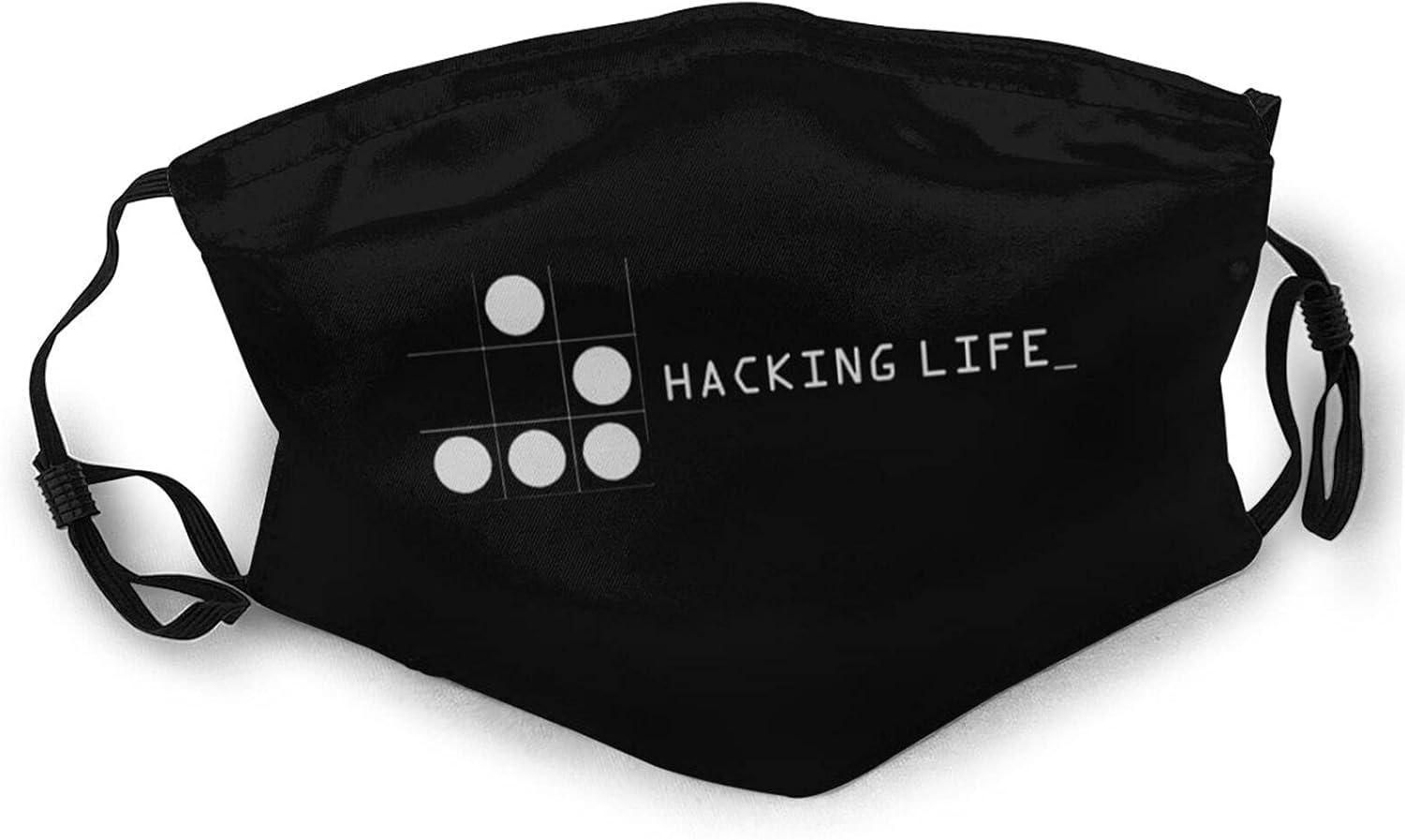 Hacker Emblem Face Mask DoubleSided Printing Adjustable