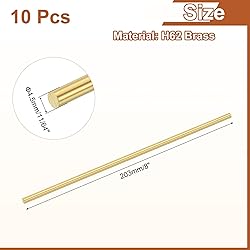 uxcell 10 Pcs 11/64"(4.5mm) Dia Brass Solid Round