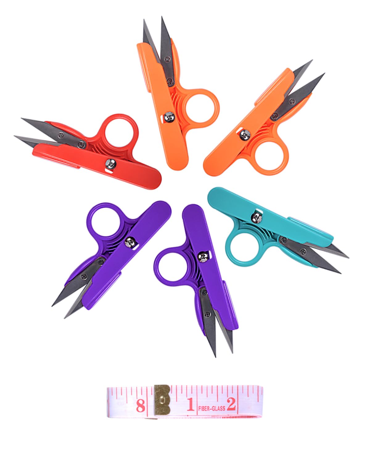 UCEC 6 Pcs Thread Snips, Crochet Scissor Yarn Scissor, Embroidery Scissors, Sewing Scissors, Dressmaking Cutter, Thread Cutter Clipper Nippers for Sewing Knitting