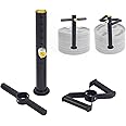 RISINGFIT Adjustable kettlebell Handle,Heavy Duty Kettlebell Handle for Plates,Loading Pin with Double D-bar and T-bar for Olympic Weight Plates.