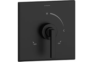 Symmons 3600-MB-TRM Duro Shower Valve Trim in Matte Black (Valve Not Included)