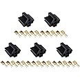 MUYI 5 Pin Relay Connector - 12V Socket, 30Amp/40Amp, 6.3mm Truck Vehicle Relay, 5 Pack