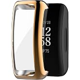 [2-Pack] Senter Case Cover for Fitbit Inspire 3, Soft TPU All-Around Bumper with Built-in Screen Protecto for Fitbit Inspire 3 Smart Watch