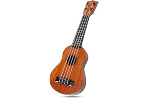 Raimy 17in Kids Ukulele Guitar - 4 Strings Mini Guitar Children Musical Instruments Educational Toys with Picks for Toddler Kids Boys Girls Beginner (Burlywood)