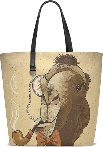 Amazon Cw Story 動物 革バッグ かわいい ハンドバッグ レディース 大容量 ズック サブバッグ 多機能バッグ ハンドバッグ