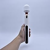 Asopal Electric Back Massager, Handheld Deep Massager Muscle Relaxation, Long Handle, Big, Cordless, Rechargeable with Multiple Speeds, White