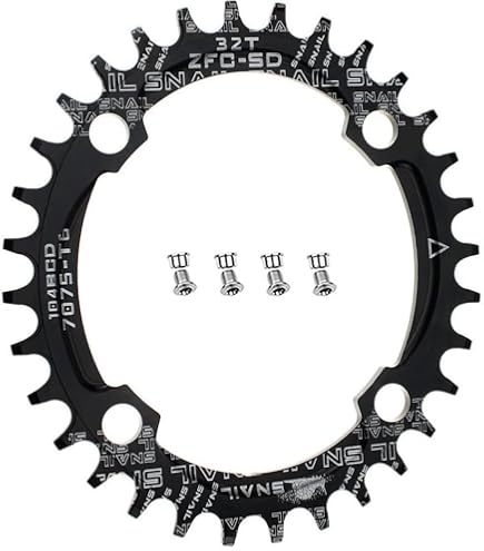 Amazon.com: Enjcyling Narrow Wide Single Chainring 104BCD CNC