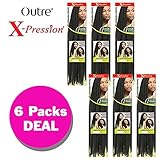 CUEVANA TWIST BRAID (6-Pack,1) - Outre X-Pression Synthetic Crochet Braiding Hair