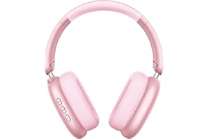 Wentronic Y01 Wireless Noise Canceling Headphones Bluetooth 5.3 Over Ear Headphones with Microphone, Hi-Res Audio, 48H Playtime, Foldable Comfortable Earpads,Compatible with iOS,Android,PC, Pink